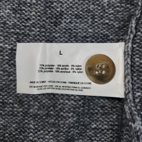 Button Up Large Ella Moss Gray Cardigan - Picture 6 of 10